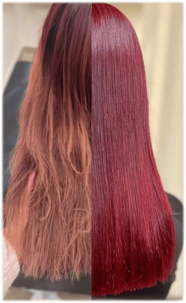 Преди и след кератиново изправяне