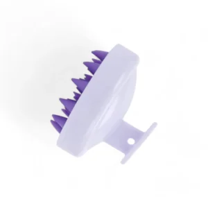 Бяло лилава масажна четка за скалп