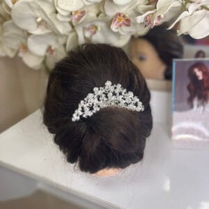 Сребрист гребен върху глава