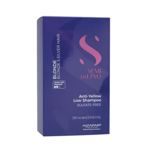 Тониращ шампоан за руса коса против жълти оттенъци - Semi Di Lino Blonde Anti-yellow Low Shampoo 250