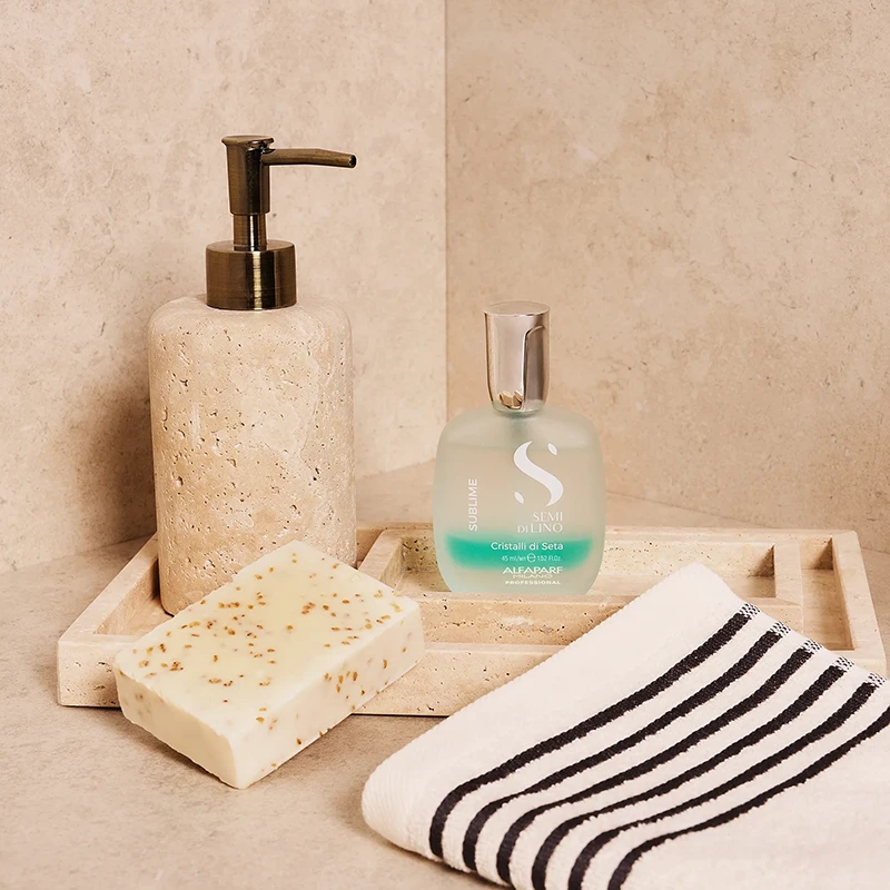 Двуфазни кристали за блясък и мекота Semi di Lino Sublime Cristalli di Seta 45 мл alfaparf